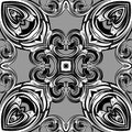 Baroque style vector seamless pattern. Ornamental floral antique background. Repeat monochrome backdrop. Vintage Damask ornament Royalty Free Stock Photo