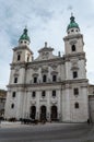 Salzburg cathedral Salzburger Dom and Marian column on Domplatz square in Salzburg, Austria