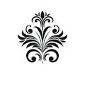 Baroque Victorian Frame Ornament, Floral Border, Baroque Decoration Element, Twin Icon, Filigree Flourish