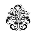 Baroque Victorian Frame Ornament, Floral Border, Baroque Decoration Element, Twin Icon, Filigree Flourish