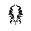 Baroque Victorian Frame Ornament, Floral Border, Baroque Decoration Element, Twin Icon, Filigree Flourish