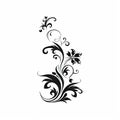 Baroque Victorian Frame Ornament, Floral Border, Baroque Decoration Element, Twin Icon, Filigree Flourish