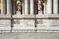 Baroque, white architecture with statues background in Italy Royalty Free Stock Photo