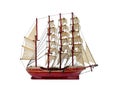 Barque ship gift craft model wooden Royalty Free Stock Photo