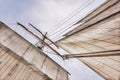 Barque Topgallant Yards and Jib Sails Royalty Free Stock Photo