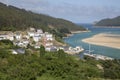 Barqueiro Village and Beach; Galicia Royalty Free Stock Photo