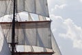 Barquentine yacht sails and rigging background Royalty Free Stock Photo