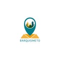 Barquisimeto city map pin vector logo