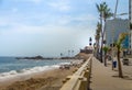 Barra Beach with Farol da Barra Barra Lightouse on Background - Salvador, Bahia, Brazil Royalty Free Stock Photo