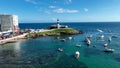 Barra Lighthouse At Salvador In Bahia Brazil. Travel Landscape.
