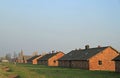 Barracks of Auschwitz II Birkenau concentration and extermination camp Royalty Free Stock Photo