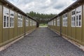 The barracks in the Sachsenhausen Concentration Camp Memorial and Museum, Oranienburg, Germany. Royalty Free Stock Photo