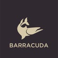 Barracuda fish logo icon designs illustration Royalty Free Stock Photo