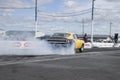 Barracuda making a smoke show on the track Royalty Free Stock Photo