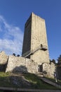 Barradello Castle military fortification. From the top of the Tower, symbol of the city of Como. Como Lake. Italy Royalty Free Stock Photo