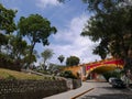 Barranco ornamental park with fresco in a tunnel, Lima