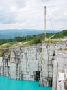Barre, Vermont, USA. july 2018. Rock of Ages, vermont, Granite Quarry. The quarry itself is the world`s largest deep-hole dimensi