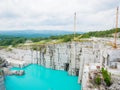 Barre, Vermont, USA. july 2018. Rock of Ages, vermont, Granite Quarry. The quarry itself is the world`s largest deep-hole dimensi