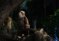 Barred Owl perched on a Tree Royalty Free Stock Photo
