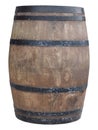 barrel cask for wine isolated over white Royalty Free Stock Photo