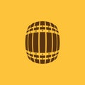 The Barrel icon. Cask and keg, beer, Barrel symbol. UI. Web. Logo. Sign. Flat design. App. Stock Royalty Free Stock Photo