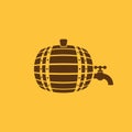 The Barrel icon. Cask and keg, beer, Barrel symbol. UI. Web. Logo. Sign. Flat design. App. Stock Royalty Free Stock Photo