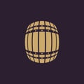 The Barrel icon. Cask and keg, beer, Barrel symbol. UI. Web. Logo. Sign. Flat design. App. Stock Royalty Free Stock Photo