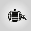 The Barrel icon. Cask and keg, beer symbol. UI. Web. Logo. Sign. Flat design. App. Stock Royalty Free Stock Photo