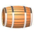 Wooden barrel illustration - isoalted on white background