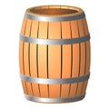 Wooden barrel illustration - isoalted on white background