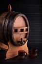 Barrel of liquor. Royalty Free Stock Photo