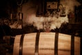 Barrel Making in Bordeaux Wineyard