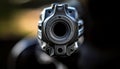 Metallic Pistol Barrel Opening in Sharp Focus Against Blurred Background Royalty Free Stock Photo
