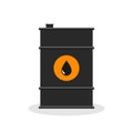 Barrel oil. Barel drum icon. Container with fuel, petrol and crude petroleum. Logo for industry, trade and pollution. Metal tank