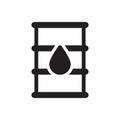 Barrel oil icon - petroleum drum icon Royalty Free Stock Photo