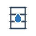 Barrel oil icon - petroleum drum icon Royalty Free Stock Photo