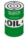 A barrel of oil from Saudi Arabia Royalty Free Stock Photo