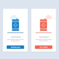 Barrel, Oil, Oil Barrel, Toxic Blue and Red Download and Buy Now web Widget Card Template