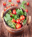 Barrel of pickled tomatoes