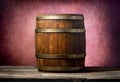 Barrel on pink background Royalty Free Stock Photo