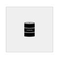 Barrel with poison icon. Gray background. Vector illustration.