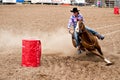 Barrel race Royalty Free Stock Photo