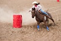 Barrel race Royalty Free Stock Photo