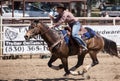 Barrel Racer Sprints to the Finish Royalty Free Stock Photo