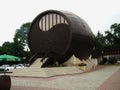 Barrel restaurant in the Park. Park in the city of Nalchik