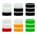 Barrel shape silhouette. Simple 3d barrel icon. Royalty Free Stock Photo
