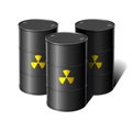 Barrel with sign Radiation. Vector illustration Royalty Free Stock Photo