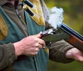 Barrel smoking and throwing its shell