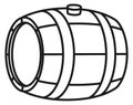 Barrel symbol. Wooden beverage container line icon Royalty Free Stock Photo