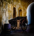 Vintage Barrel and Wagon Royalty Free Stock Photo